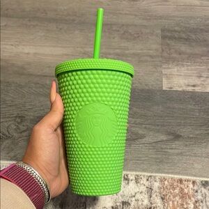 Starbucks Neon Lime Green Matte Studded Tumbler